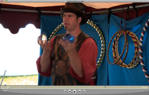 video clip of a juggler at the Gulford Faire
